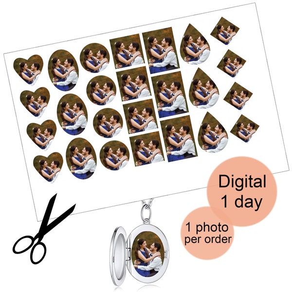 Digital Locket Size Photos,Locket Photo Prints,Locket Photo Print,Locket Print,Locket Photo,Heart Locket Picture,Oval Locket Picture