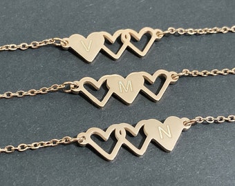 Braccialetti corrispondenti per 3, braccialetto sorella per 3, braccialetto dell'amicizia per braccialetto 3,3 cuore, braccialetto 3 sorella, 3 braccialetto migliore amico