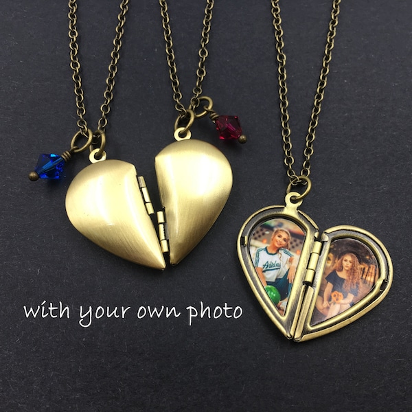 couple locket,couples necklace,half heart necklace couple,friendship necklace for 2,heart locket,split heart necklace,best friend locket