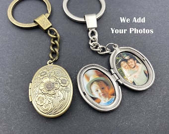 Personalized Locket Keychain,Locket Keychain With Photo,Locket Keychain,Locket With Photo,Personalized Locket With Photo,Oval Locket