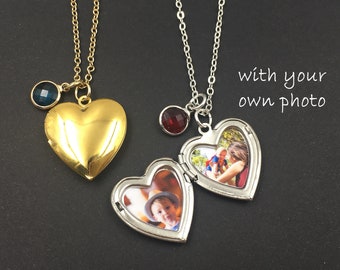 Heart Locket With Photo,Locket Necklace With Photo,Photo Locket Necklace,Locket Necklace For Photo,Locket Necklace Personalized