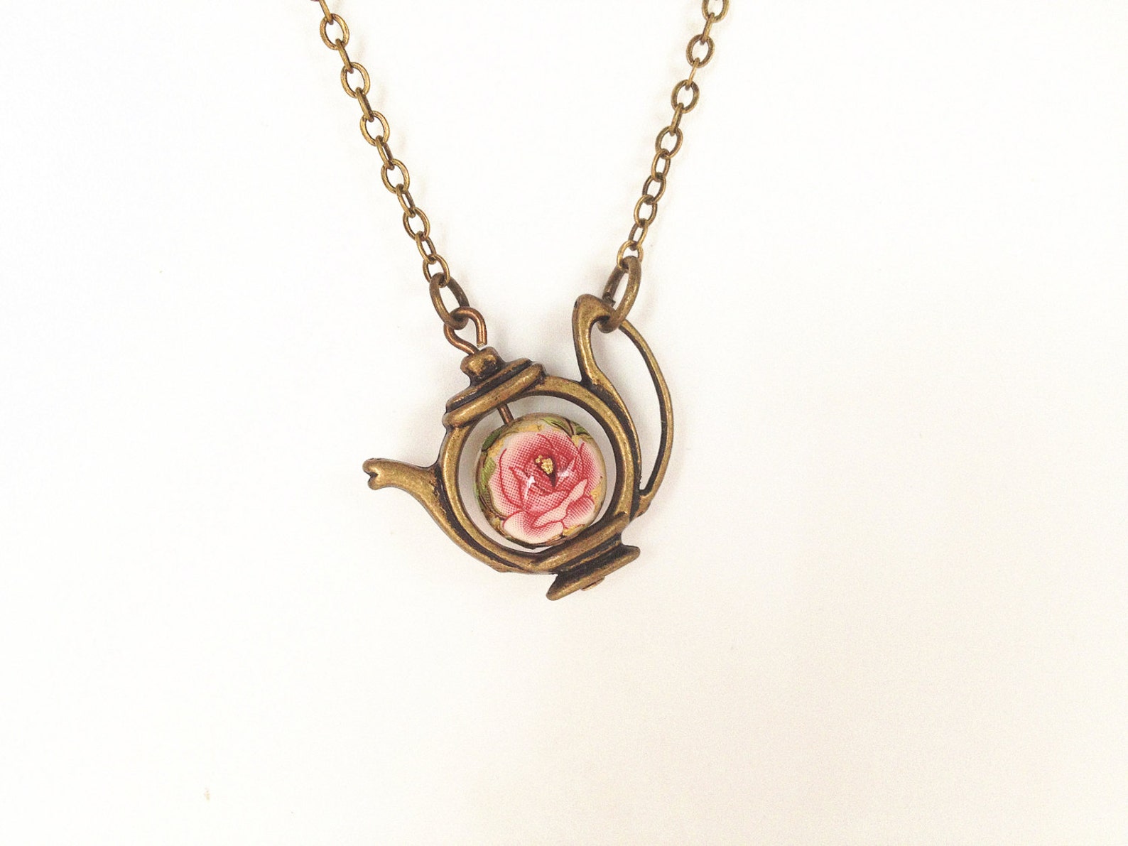 Teapot Necklaceteapot Jewelrytea Time Necklacetea Party Etsy