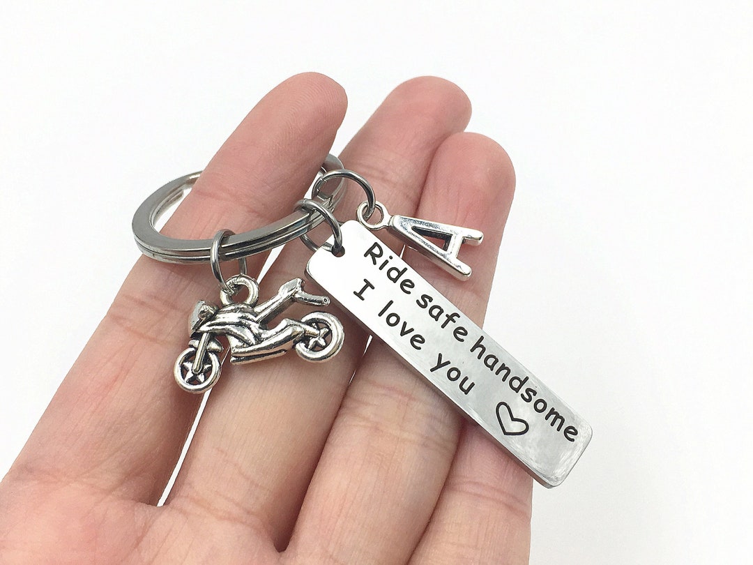 Ride Safe Keychain,biker Gift,ride Safe Motorcycle Keychain,ride Safe