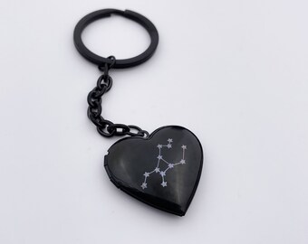 Brelok zodiakalny, Brelok z konstelacją zodiakalną, Grawerowany medalion zodiakalny, Brelok z medalionem, Medalion ze zdjęciem, Znaki zodiaku, Prezent urodzinowy