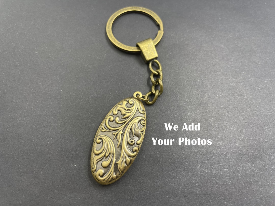 Oval Locket,personalized Locket Keychain,locket Keychain With Photo ...