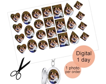 Digitale Locket Größe Fotos, Locket Fotoabzüge, Locket Fotoabzug, Locket Print, Locket Foto, Herz Locket Bild, Oval Locket Bild