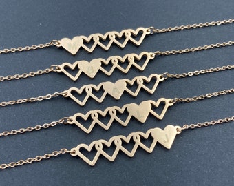 5 collier assorti, collier meilleur ami pour 5, collier de soeur pour 5, collier d’amitié pour 5,5 collier de sœur, collier de meilleure amie