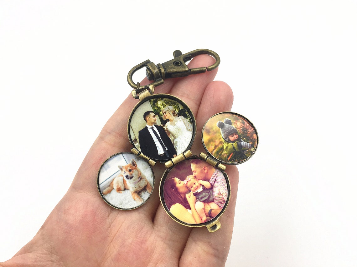 Locket Keychain With Photofamily Locketcustom Locket | Etsy