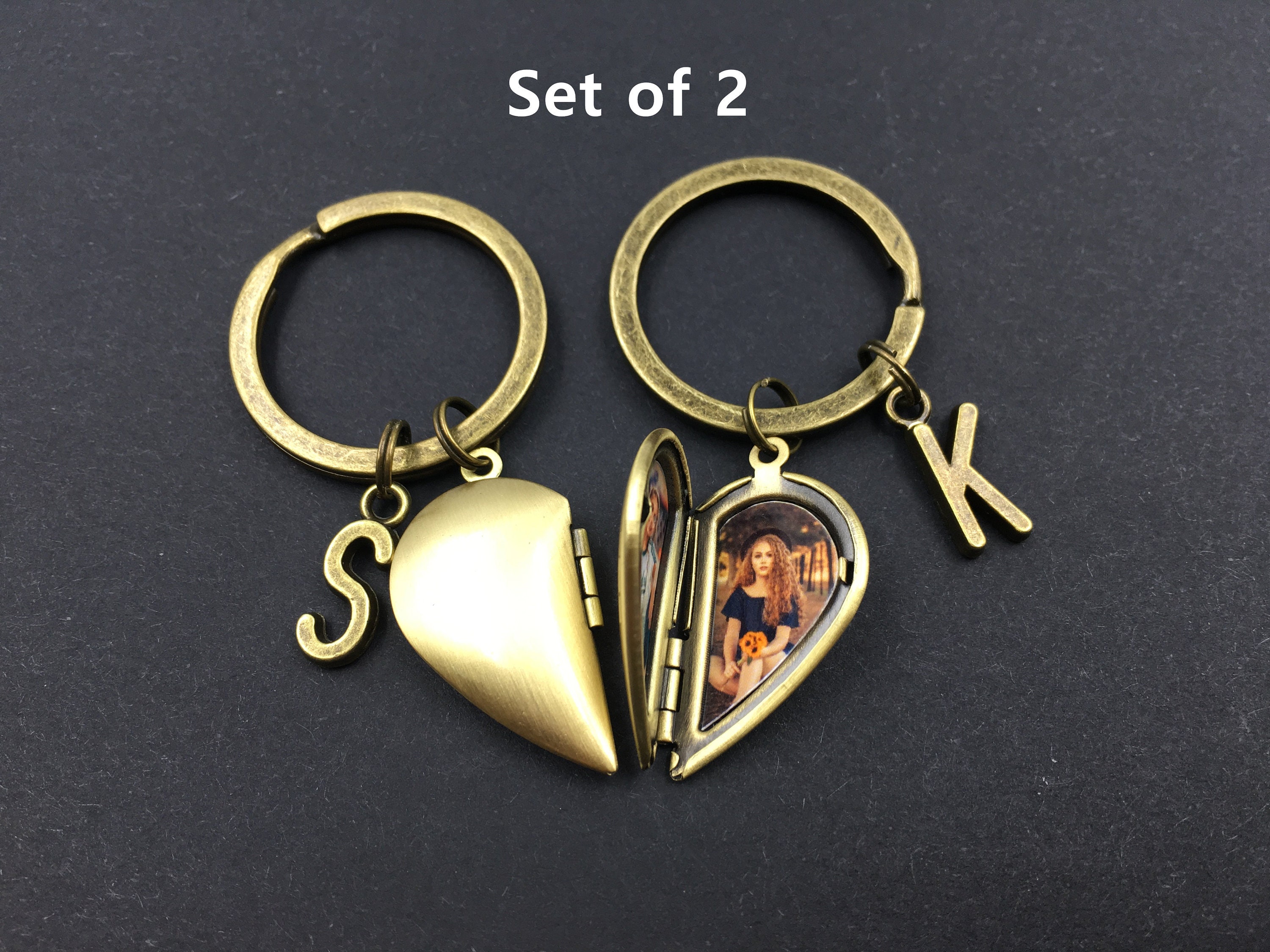 Locket Keychain With Photoset of 2locket | Etsy Australia