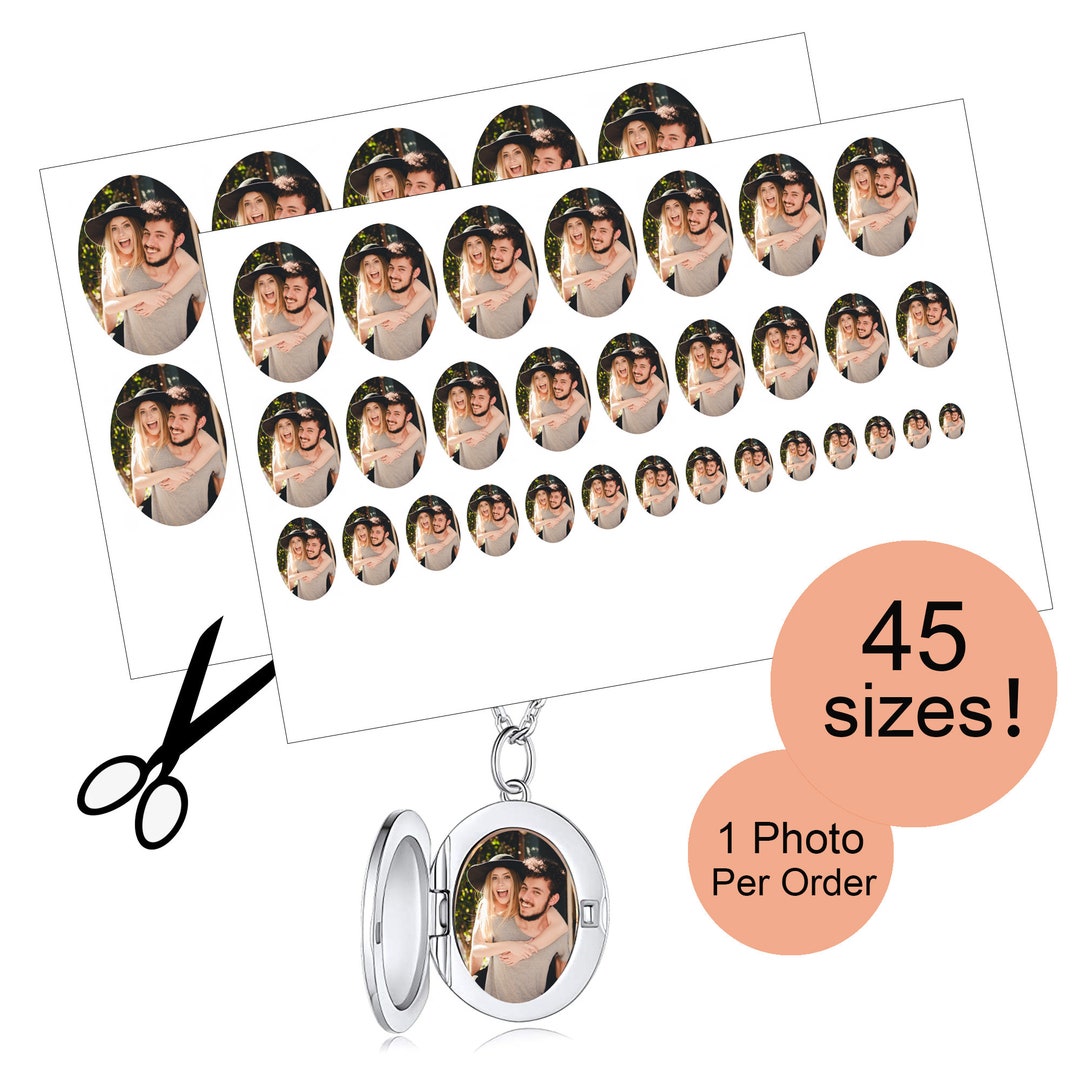 Oval Locket Prints 45 Sizes,locket Photo Prints,locket Photo Cards