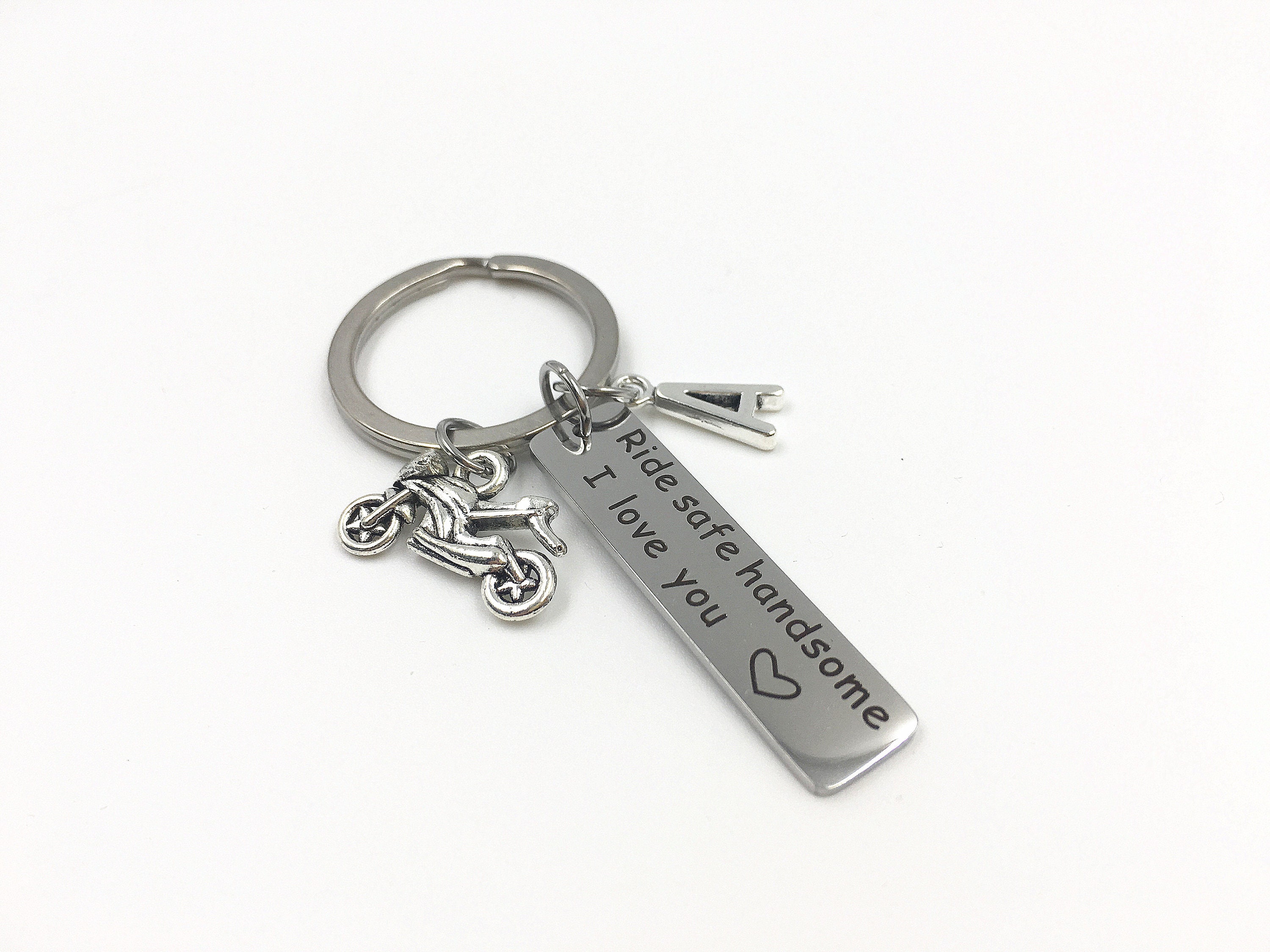 Ride Safe Keychainbiker Giftride Safe Motorcycle Etsy