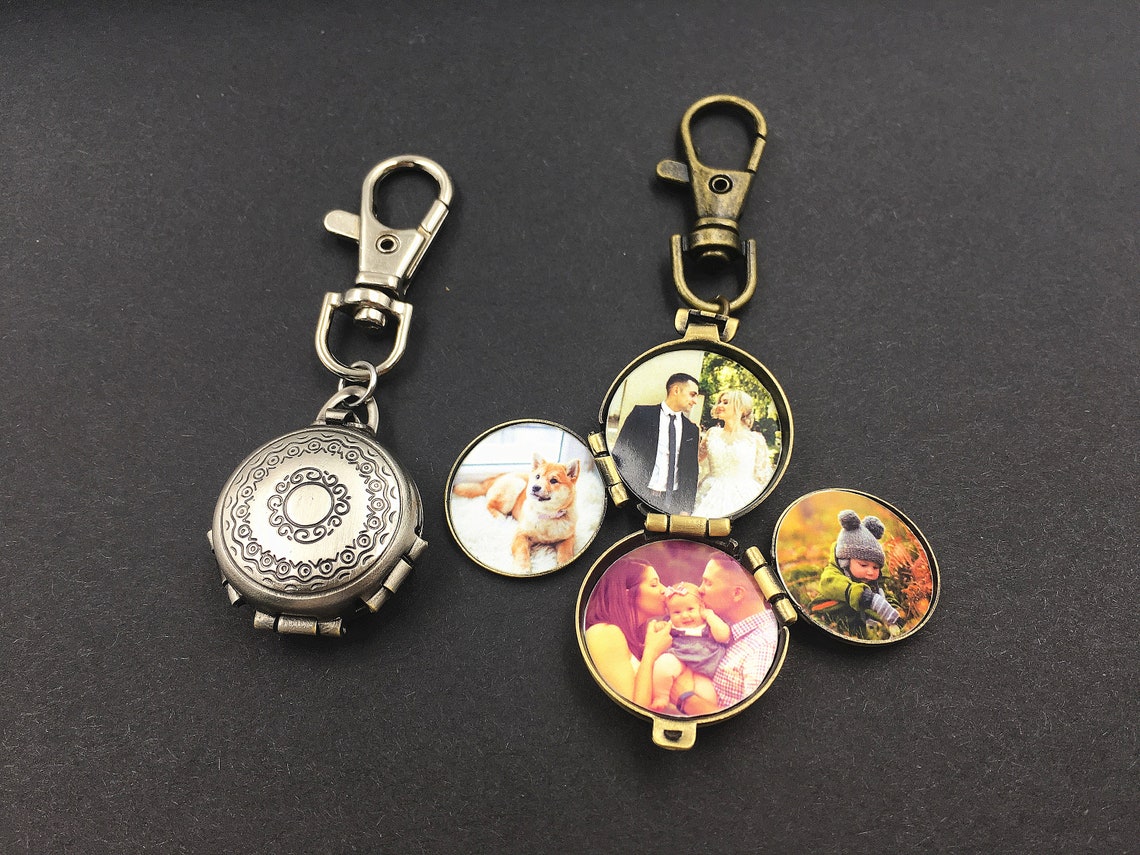Locket Keychain With Photofamily Locketcustom Locket | Etsy