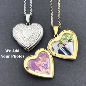 Flower Locket Necklace,Flower Locket,Heart Locket With Flower,Heart Locket Necklace,Heart Flower Locket,Photo Locket Necklace