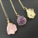 raw crystal necklace for women,raw crystal necklace amethyst,raw crystal necklace rose quartz,amethyst necklace gold,rose quartz necklace 