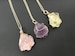 raw crystal necklace for women,raw crystal necklace amethyst,raw crystal necklace rose quartz,amethyst necklace gold,rose quartz necklace 