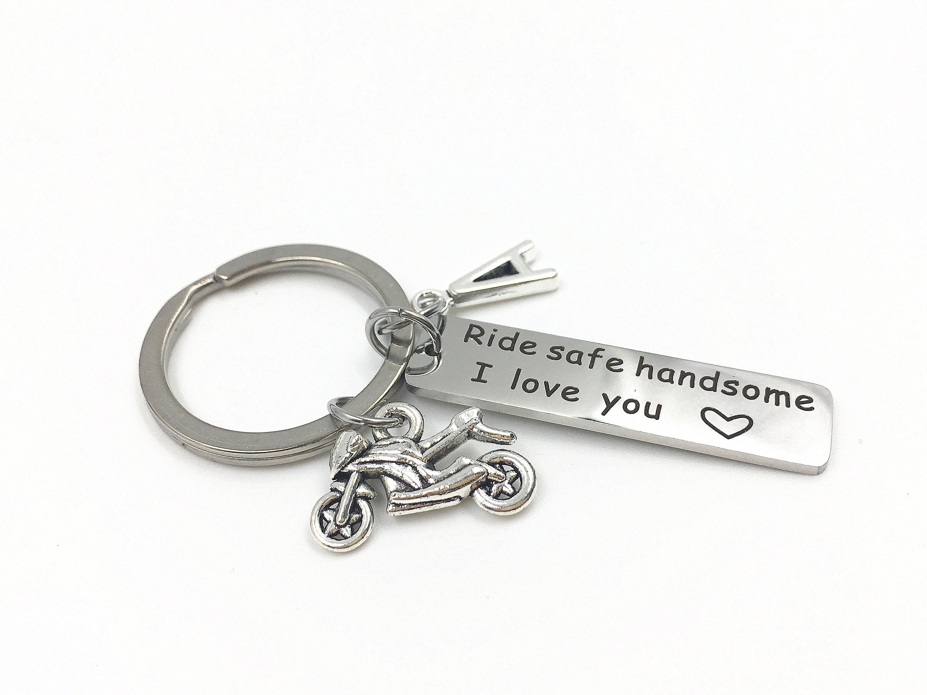 Ride Safe Keychainbiker Giftride Safe Motorcycle Etsy