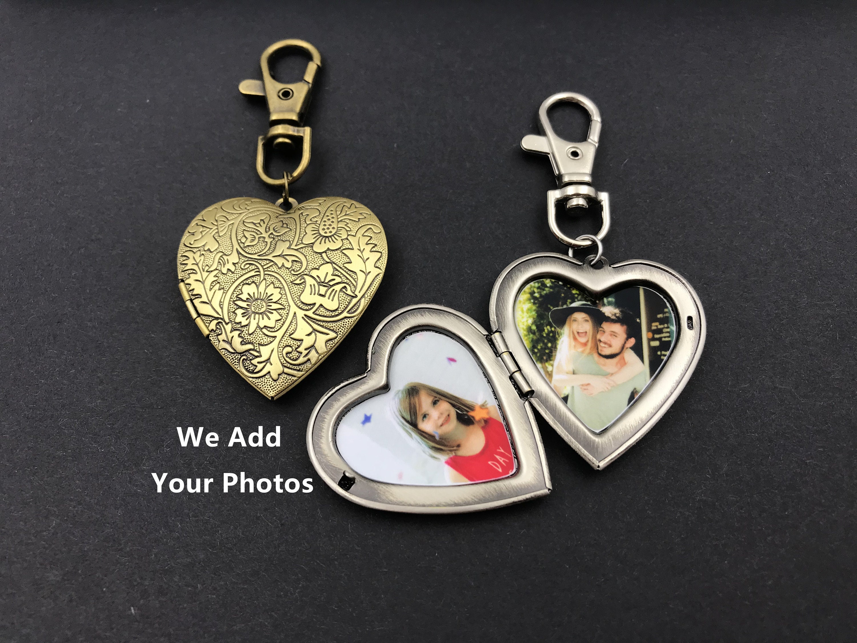 Heart keychain locket outlet