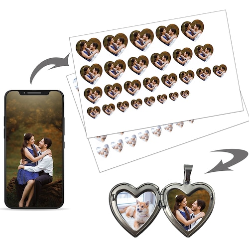 Stampe di medaglioni a cuore, ridimensionamento foto per medaglioni, stampa fotografica di medaglioni a forma di cuore, stampe fotografiche di medaglioni, stampa fotografica di medaglioni, stampa di medaglioni, foto di medaglioni