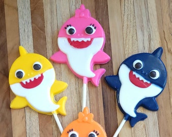 12 - Shark Chocolate Lollipops
