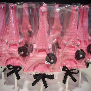 Chocolate Eiffel Tower Lollipops
