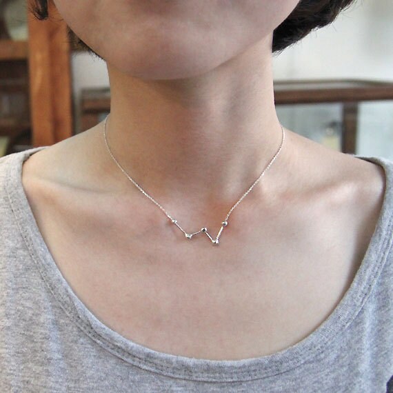 Cassiopeia Constellation Necklace 