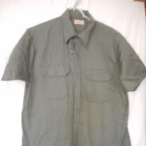 Vintage 70s Twill Button-Down Work Shirt Stephens