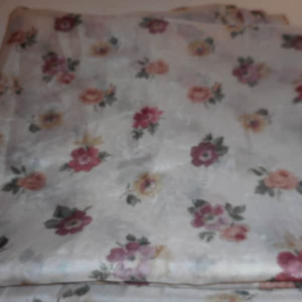 Vintage J. C. Penney sheer Floral swag curtain