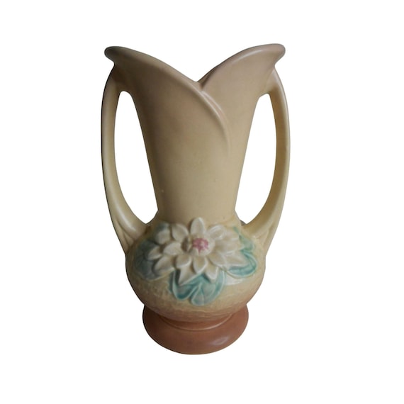 Vtg Hull Art Pottery 1940s WATER LILY Hull USA L-10-9 1/2