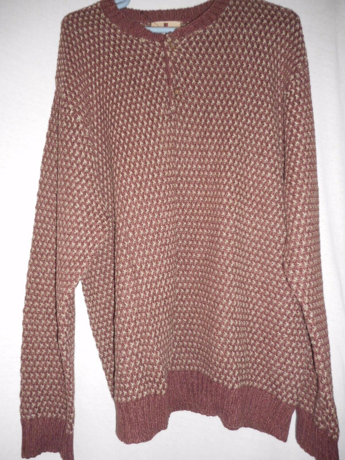 Woolrich cabernet / grey Sweater Men's Size XL cotton blend
