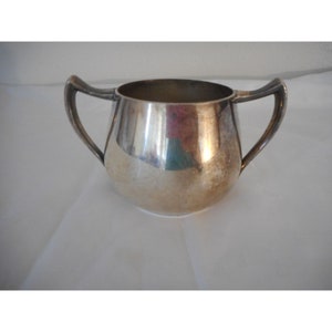 Azucarero vintage F. B. Rogers 1883 Plata sobre cobre 1082