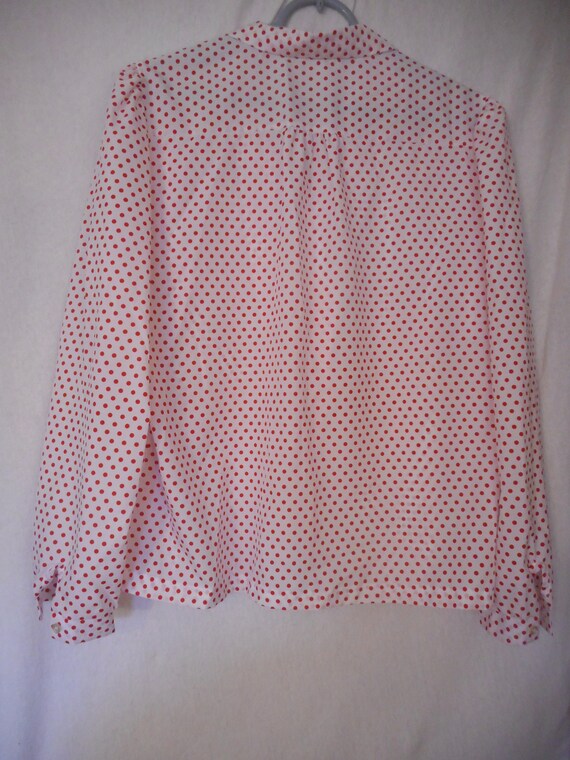 Vintage 1960s 1970s Size 18 Polka dot red white B… - image 6