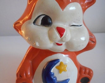 Vintage Chalkware or ceramic Orange Kitten Bank Carnivalware