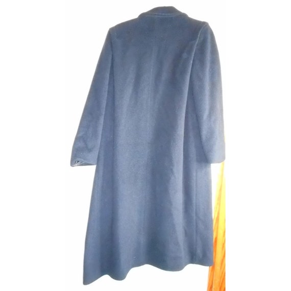 Vintage Blue Cashmere  Blend Womens Long Coat Lin… - image 9