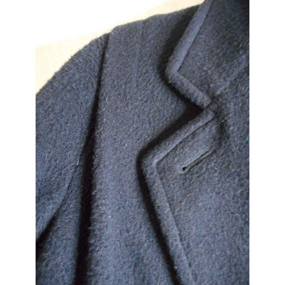 Vintage Blue Cashmere  Blend Womens Long Coat Lin… - image 5