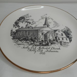 Placa conmemorativa de recuerdo Holly Oak Methodist Church Delaware 1953