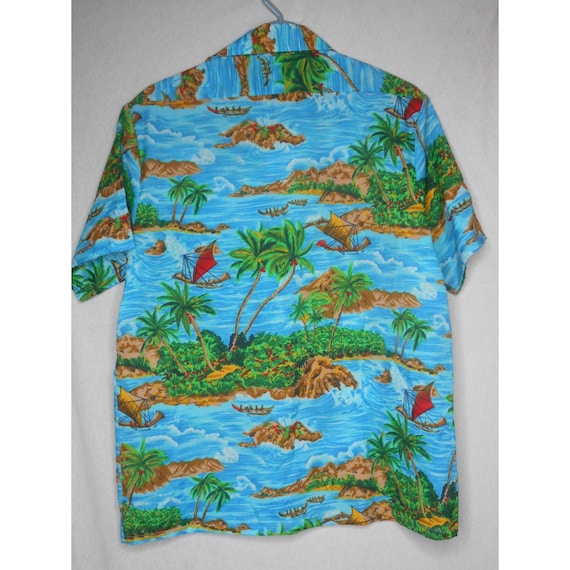Vintage Hawaiian Waikiki 76 Shirt Sz M Made in Ko… - image 4