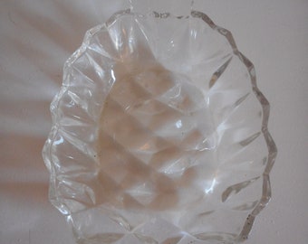 Vintage Pressed Glass Pineapple bowl dish Jewelry Candy Dessert