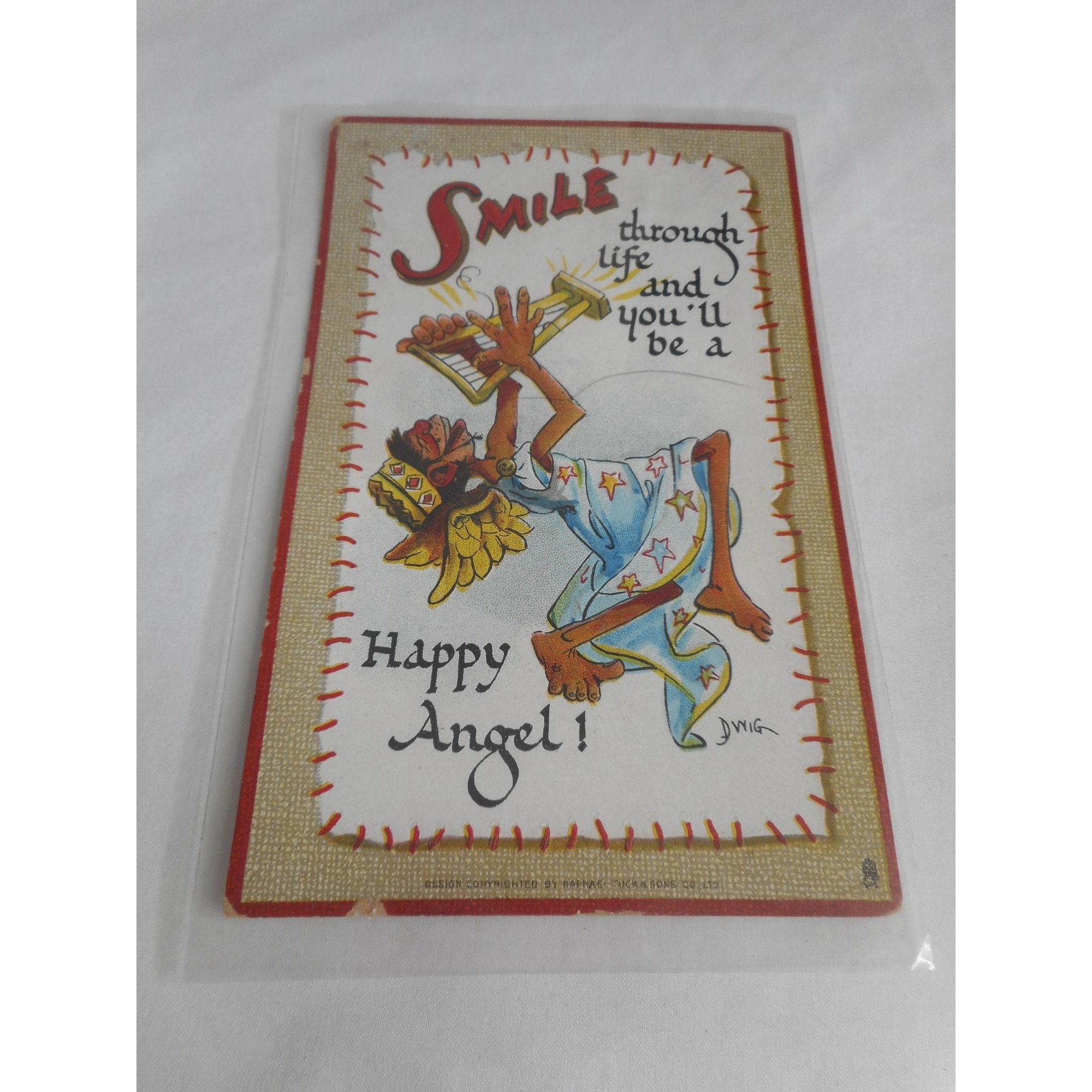 ヴィンテージ タックのポストカード エンジェル 1900 年代 未投稿