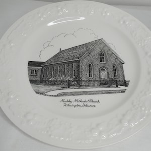 Commemorative Souvenir Plate Madeley Methodist Church Delaware Homer Laughlin
