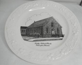 Commemorative Souvenir Plate Madeley Methodist Church Delaware Homer Laughlin