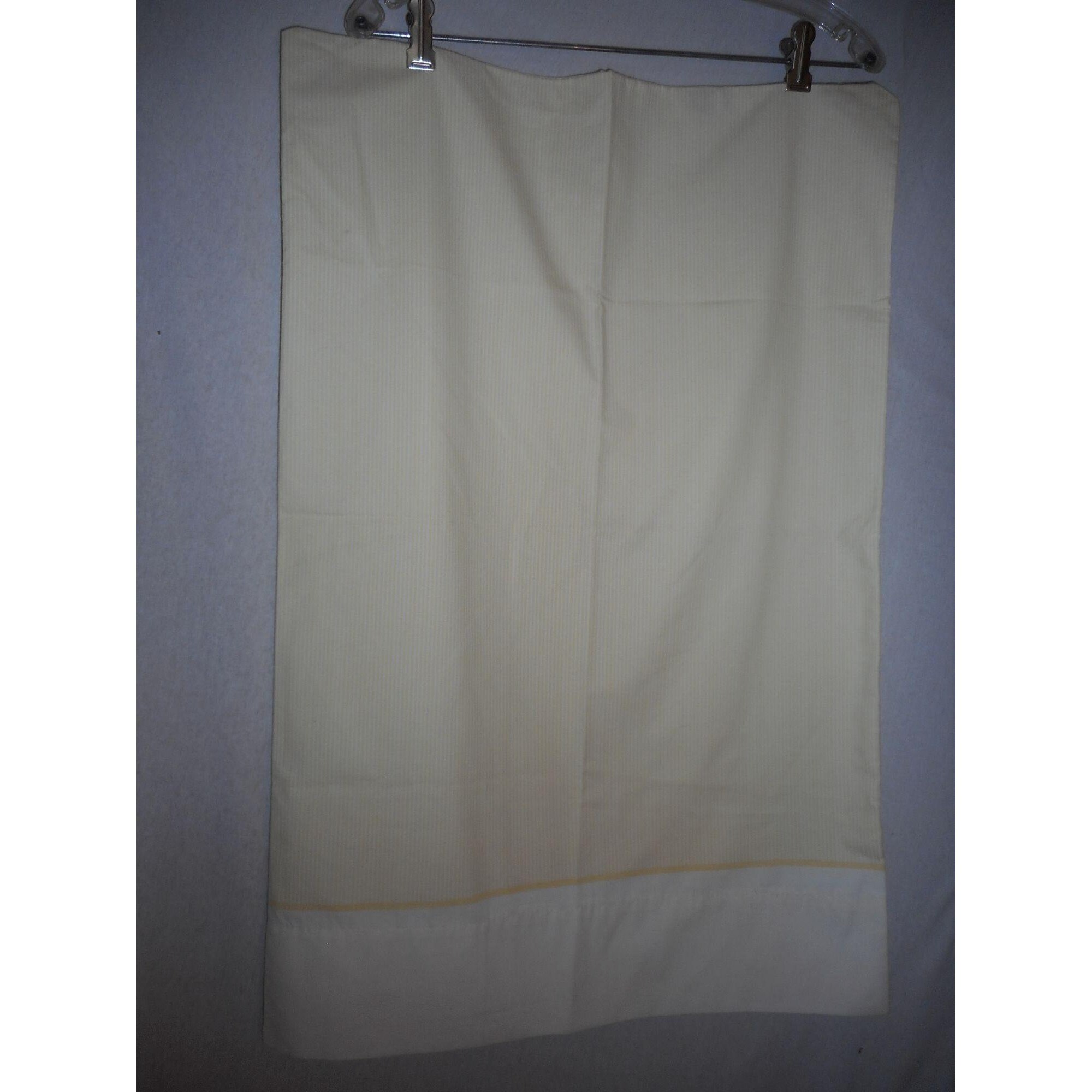 Vintage Set of 2 Wamsutta Yellow White Striped Standard Pillowcases USA