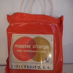 Vintage Master Charge Plastic/Vinyl Bag