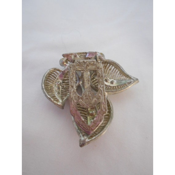 Vintage 1950sleaf motif rhinestone cardigan scarf clip | eBay