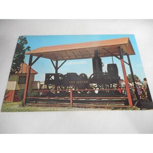 Vtg 1960s Postcard Strasburg railroad PA John Stevens Locomotive Train Engine