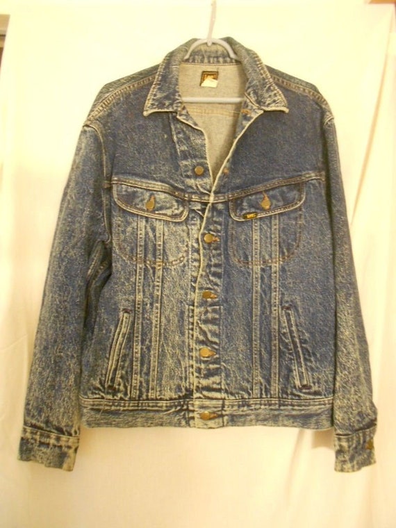 Vintage 80s Lee Men's or Women's Denim Jacket sto… - image 1