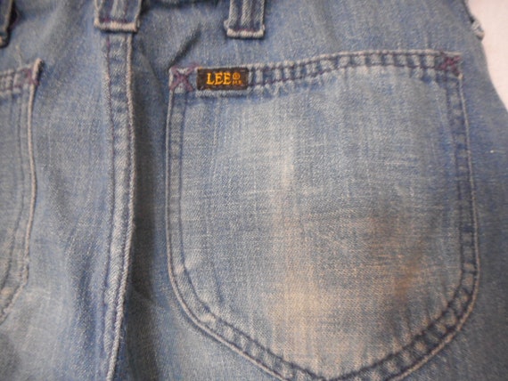 Vintage Lee Jeans flat front denim jeans 1960s Ra… - image 5