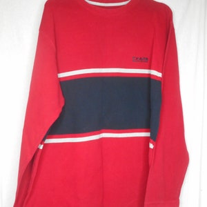 Red Blue Grey Size XXL Long Sleeve Mens Chaps by Ralph Lauren 100% Cotton shirt