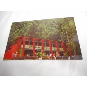 Carte postale VTG Winona Five Falls Entrace, boutique de cadeaux Poconos Bushkill PA