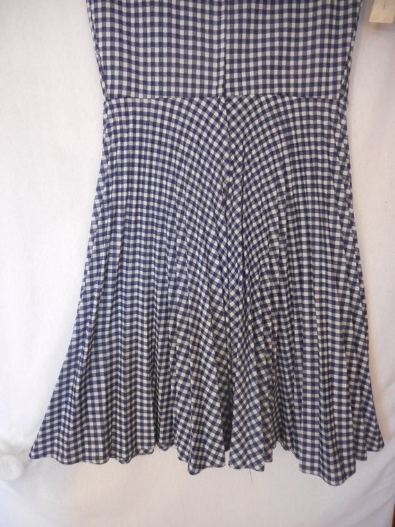 Vintage NWT Checked Dress 1960s 1970s Size 14 zip… - image 5