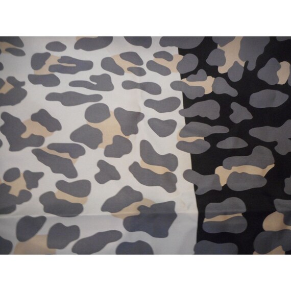 Echo 100% Silk Leopard Print Square Scarf  Cream … - image 3